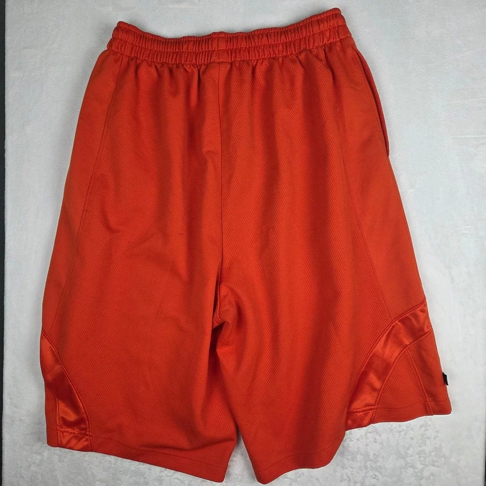 Basketball Shorts Jordan Men Large Orange Mesh Athletic Activewear Jumpman